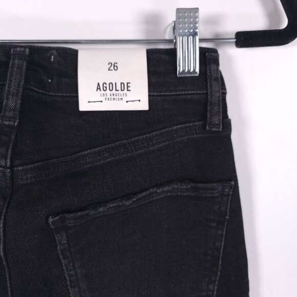 NWT AGOLDE SOPHIE HighRise Skinny Crop Temple Jeans Distressed A018C-844 Size 26 - Picture 12 of 16